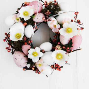 easter floral wreath